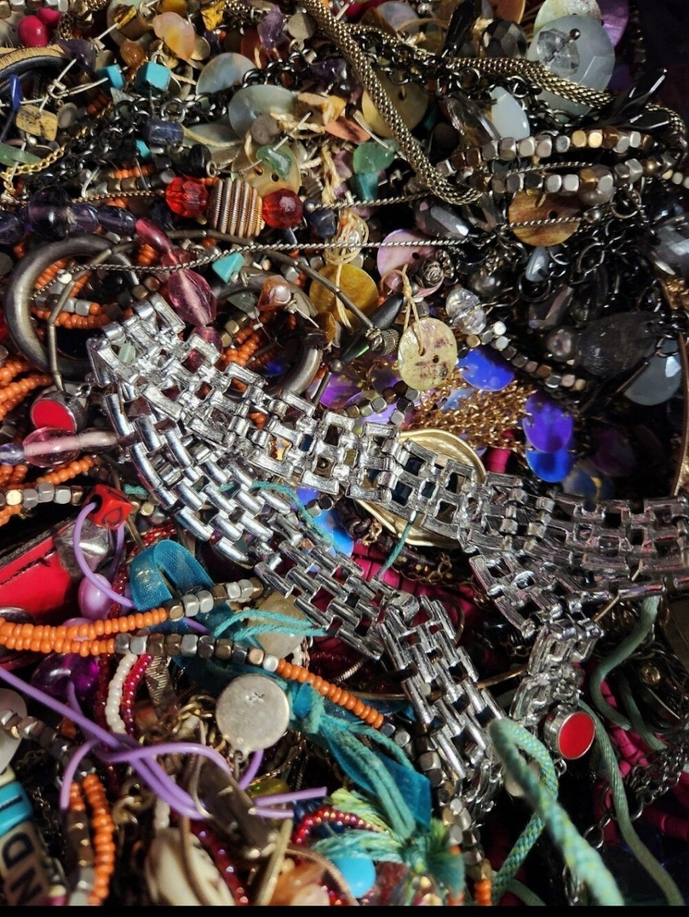 3 Pounds Jewelry Lot Lbs Costume Vintage Necklaces Rings Earrings Mystery Lot